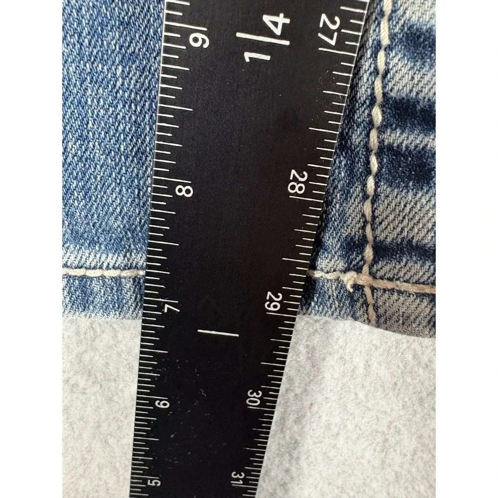 Buckle Black Nine Fit Straight Jeans Men's 31x30 Blue Denim Distressed Rugged